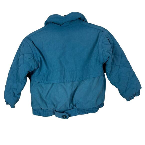 Vintage High Sierra by Mervyn’s Kids  7 Teal Blue Retro Ski Gorp Puffer Coat Y2K - Picture 3 of 7